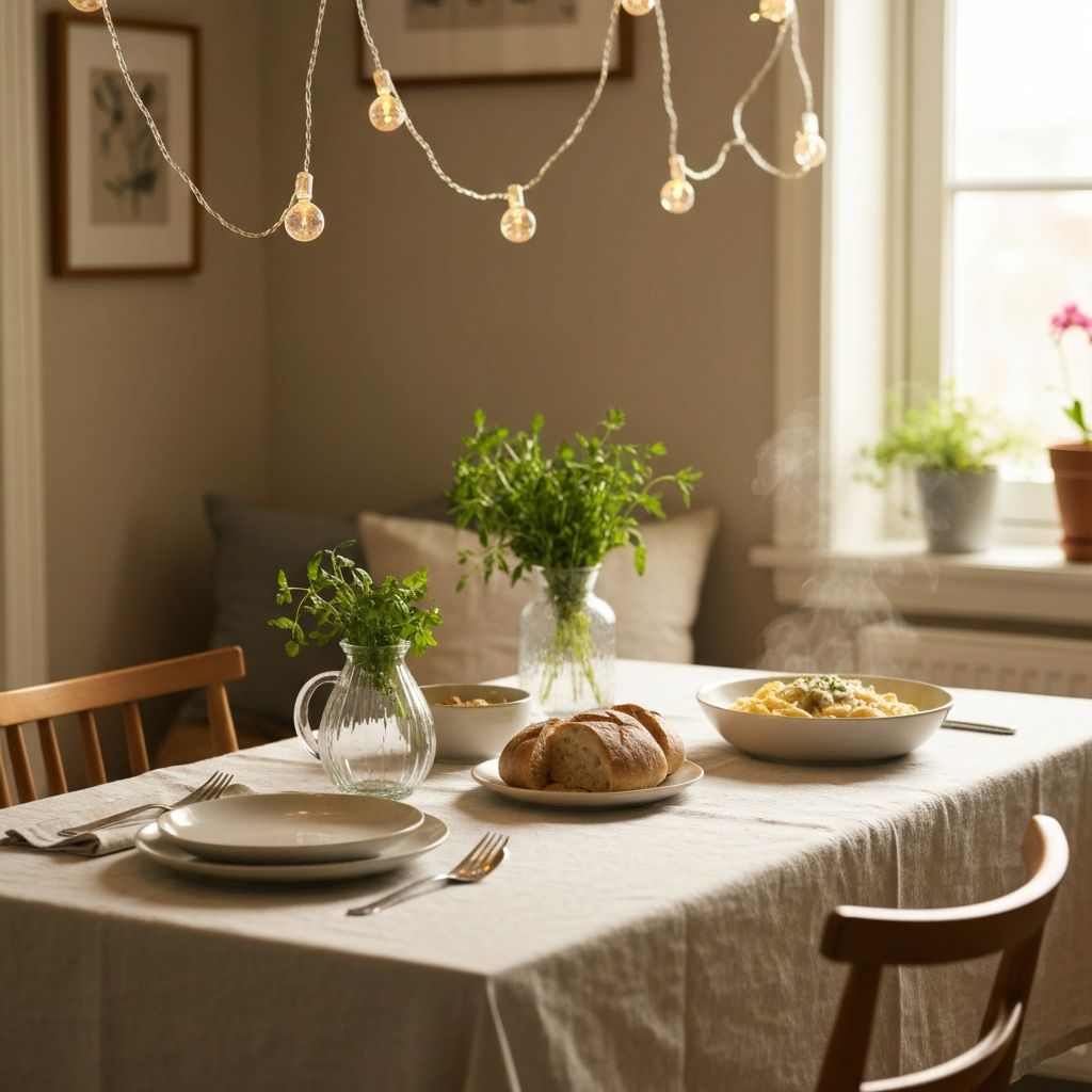 Οικιακό περιβάλλον με φαγητό